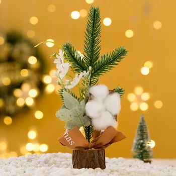 1pc 25 cm Simulácia Cedar Malé Vianočné Stromčeky Mini Borovica Ihly VIANOCE Zdobiť Príslušenstvo Mini Vianočné Ozdoby 31377