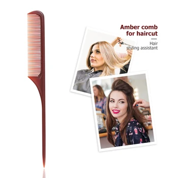 1PC Amber Kadernícke Špirála Ženy, Anti-statické Plochou Hlavou Hairbrush Starostlivosť o Vlasy Styling Nástroje
