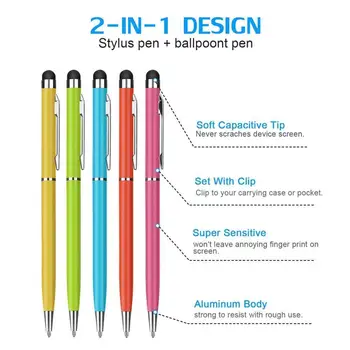 1pc Univerzálny Kapacitný Dotykový displej dotykové Pero Pero Pre Ipad, Tablet PC Pre Samsung Náhodné Farby, Kapacitné Pero