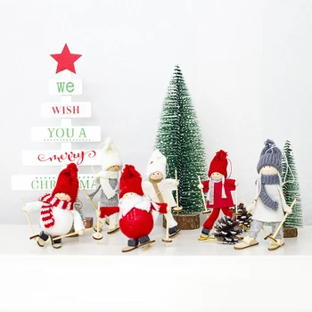 1PC Vianočné Dekorácie Doll Ozdoby na Vianočné stromčeky Mini Bábika Prívesok Nový Rok Vianočné Dekorácie pre Domov 27367