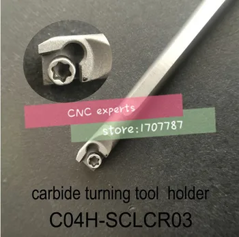 1PCS C04H-SCLCR03, karbid otočením držiaka nástroja priemer 4 mm použitie volfrámu vložiť CCGT030102L-F 3874