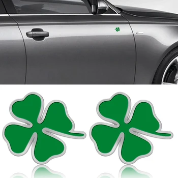 1pcs Kovové Auto Dekorácie, Nálepky Four-Leaf Clover Znak, Odznak, Obtlačky Na Alfa Romeo 147 159 GT Giulia Giulietta Stelvio Mito