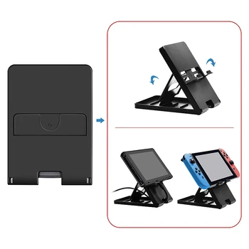 1Pcs Nastaviteľné Skladacia ABS Kompaktný Držiak a 4Pcs Radosť Con Stick Čiapky pre Nintendo Prepínač