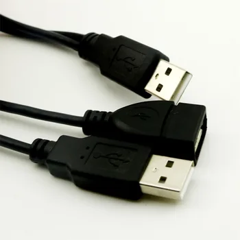 1x USB 2.0 Typ A Samec na USB 2.0 Ženské a Mužské Port Údaje Nabíjačku Extender Konektor Y Rozdeľovací Kábel 30 cm/1 metrov