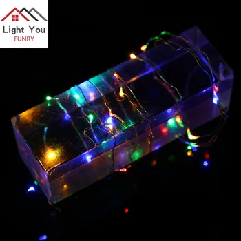 2 20 metrov svetlo tlačidlo batérie medený drôt string string dovolenku dekorácie svetlá LED Vianočný stromček viniča lampa