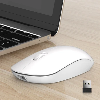 2,4 Ghz Bezdrôtová Myš 1200Dpi Nabíjateľná Tichý Myši Optické Stlmiť Myši pre Mac, Pc, Notebook Tablet 43066