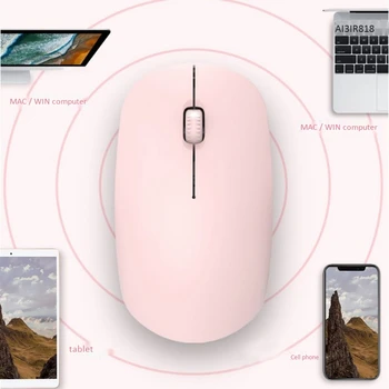 2,4 Ghz Bezdrôtová Myš 1200Dpi Nabíjateľná Tichý Myši Optické Stlmiť Myši pre Mac, Pc, Notebook Tablet