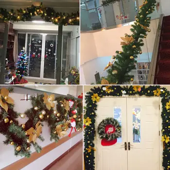 2.7 M LED Stromu Visí Ozdoby Ratan Farebné Dekorácie Na Vianočný Večierok Svadobné Domov Vonkajší Veniec Veniec Dekorácie