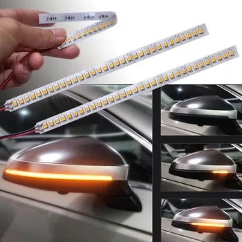 2 ks 12V Auto Spätné Zrkadlá Flexibilné LED Tečie Zase Signálneho Svetla Pásu Zozadu Dynamické Zapnite Indikátor Signálu