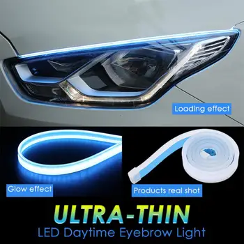 2 ks Auto DRL LED Svetlá pre Denné svietenie LED Hmlové Jazdy Lampa Vodotesný Flexibilný LED Pás Zase Signálne Svetlá