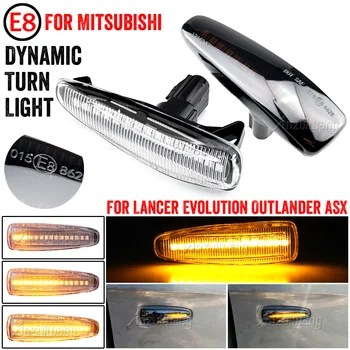 2 ks Pre Mitsubishi Lancer EVO X Outlander Sport Mirage+ Zase Signálneho Svetla Značka Žltá Lampa LED Dynamický Blatník Strane Marker