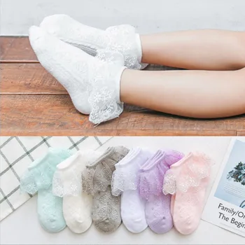 2 páry baby girl čipky ponožky bavlna princezná jar a na jeseň deti čipky ponožky 12124