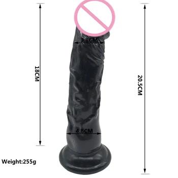 20.5*3.8 cm Realistický Penis Super Obrovský Big Dildo Análny plug Flexibilné S Prísavkou Umelý Penis Žena Masturbator sexuálnu Hračku,