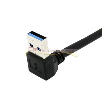 20 cm Až Uhle 90 Stupňov v Pravom Uhle USB 3.0 Micro 10Pin Kábel Vysokej Kvality pre Mobilný telefón & Pevný Disk SSD CY Kábel