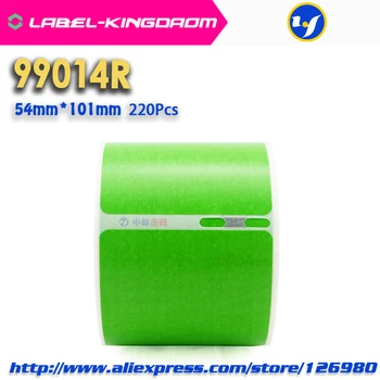 20 Kotúčoch Dymo 99014 Zelená Farba Všeobecný Štítok 54 mm*101 mm 220Pcs Kompatibilný pre LabelWriter 450Turbo Tlačiareň Seiko SLP 440 450