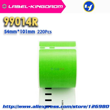 20 Kotúčoch Dymo 99014 Zelená Farba Všeobecný Štítok 54 mm*101 mm 220Pcs Kompatibilný pre LabelWriter 450Turbo Tlačiareň Seiko SLP 440 450