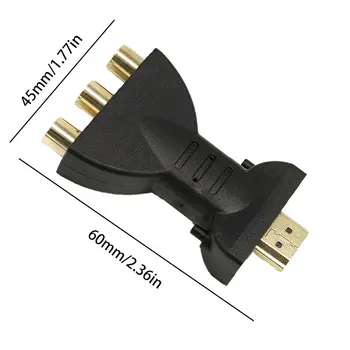 2019 New Vysoká Kvalita pozlátený HDMI 3 RGB RCA Audio Video Adaptér AV Component Converter Káble HDMI Female-žena ONLENY
