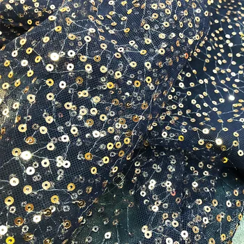 2019 nové módne trblietajúce sa hviezdne flitrami oka šaty tkaniny sukne ručné DIY textílie 140 cm široký polyesterovej tkaniny veľkoobchod s 2 farba