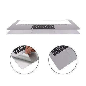 2019 Nové Úplné Stráže zápästie pad Zvyšok kryt kože Pre Apple MacBook Dotykový panel 13 15 (model : A1706/A1989/A1708/A1707/A1990)-Strieborná 20947