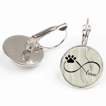 2019 nový symbol psa packa obrázok prívesok náušnice roztomilý foto náušnice dámske šperky vyhlásenie ženy darček strany prípade suvenír