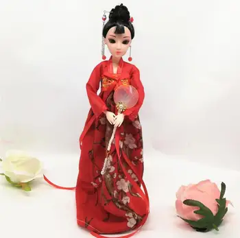 2019 Tradičné Čínske Dievčatá Bábiky Hračky Dávnych Zberateľskú Nádherné Vintage Štýl Princezná Etnických Bábiku Šaty s 30 cm ZL131