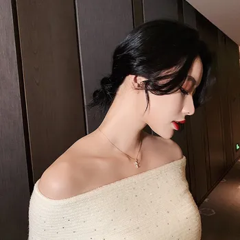 2020 Kórea Najpredávanejšie Módne Šperky Tvorivosti Design Bamboo Shell Micro-Set Prívesok Náhrdelník Elegantné Ženy Náhrdelník 12825