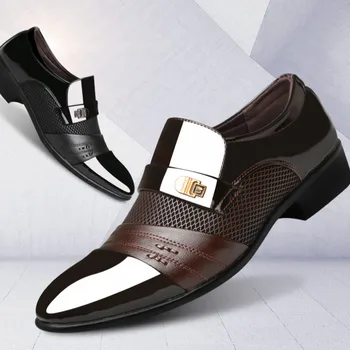 2020 Mužskej Kože svadobné hnedé Topánky muži 45 Business Šaty Mládež 46 Anglicko 47 Trend zapatos hombre de formálne talianskej módy