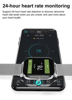 2020 Nové DT35 Smartwatch EKG Srdcovej frekvencie, Krvného Tlaku, 1.54 palcový Bluetooth Hovor Vodotesný IP67 Šport Smart Hodinky