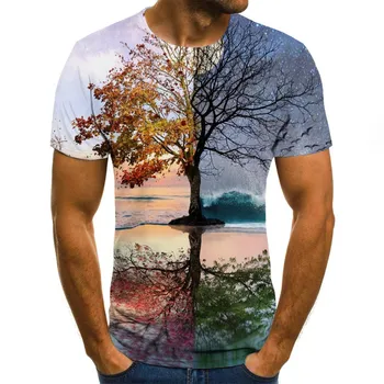 2020 Nové Mužov 3D T-shirt Bežné Krátky Rukáv O-Neck Fashion Charakter Vytlačené t shirt Mužov Tees