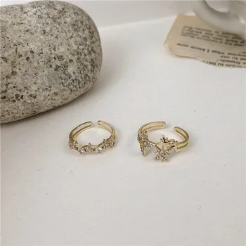 2020 Nové Módne Star Drahokamu Krúžky Jemné Jednoduché Zladenie Kovové Trendy Prstene pre Ženy, Dievčatá, Snubné prstene, Šperky 6999