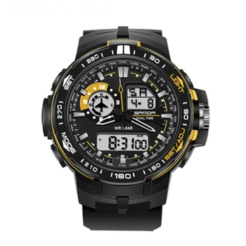 2020 Nové Športové pánske Quartz Digitálne Hodinky Mužov Športové Hodinky Luxusné Analógový Digitálny Quartz Hodinky Vojenské Nepremokavé náramkové hodinky