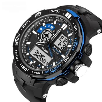 2020 Nové Športové pánske Quartz Digitálne Hodinky Mužov Športové Hodinky Luxusné Analógový Digitálny Quartz Hodinky Vojenské Nepremokavé náramkové hodinky