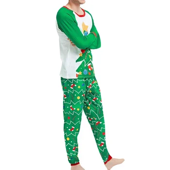 2020 Vianočné Cartoon Vytlačené Sleepwear Pajama Set Home Vyhovovali Bežné Dlhý Rukáv, Nohavice, Topy S Vyhovovali Pijama Mujer Invierno