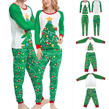 2020 Vianočné Cartoon Vytlačené Sleepwear Pajama Set Home Vyhovovali Bežné Dlhý Rukáv, Nohavice, Topy S Vyhovovali Pijama Mujer Invierno