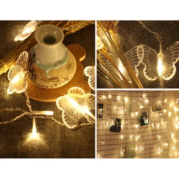 2020 Vianočné Led Motýľ String Ľahké Nepremokavé Opony Vianočné Dovolenku Dekorácie Svetelné zdroje navidad