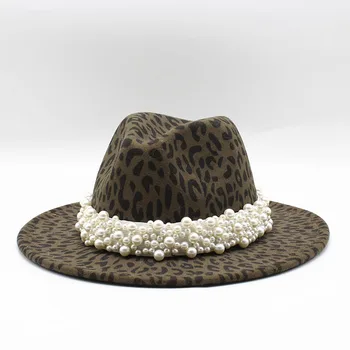 2020 Vlnená Plsť Klobúk Panama Jazz Fedoras klobúky pearl vintage spp Formálnej Strany A Fázy Top Hat pre Ženy, mužov unisex