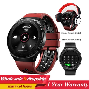 2021 Bluetooth Hovor Prehrávač Hudby Smart Hodinky Mužov 8G Pamäť Hudba Smartwatch plne Dotykový Displej Nahrávania Náramok pre IOS a Android