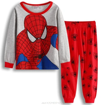 2021 Nové Baby Boy Pyžamo Šortky Nastaviť Mäkké Bavlnené Sleepwear Marvel Batman, Spiderman Superman Cartoon Pohode Deti Oblečenie Set 11983