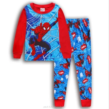 2021 Nové Baby Boy Pyžamo Šortky Nastaviť Mäkké Bavlnené Sleepwear Marvel Batman, Spiderman Superman Cartoon Pohode Deti Oblečenie Set