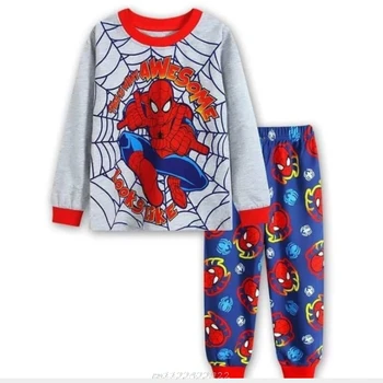 2021 Nové Baby Boy Pyžamo Šortky Nastaviť Mäkké Bavlnené Sleepwear Marvel Batman, Spiderman Superman Cartoon Pohode Deti Oblečenie Set
