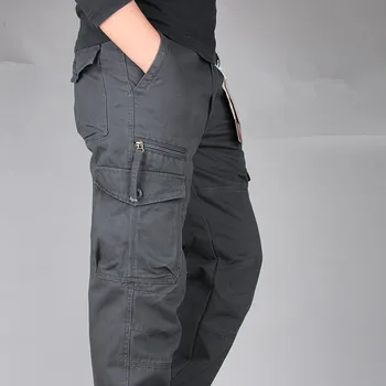 2021 Nové Taktické Nohavice Mužov Vojenskej Armáda Black Bavlna ix9 Zips Streetwear Jeseň Trakmi Cargo Nohavice Mužov vojenské štýl