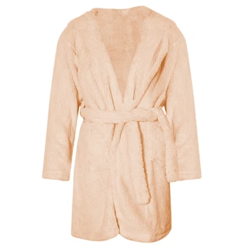2021 Zimné Kimono Šaty, Plyšové Fleece Vrúbkovaným Vaňa Šaty Pre Ženy, Mäkké Teplé s Dlhým Rukávom s Kapucňou Noc-šaty, Plavky Pajama