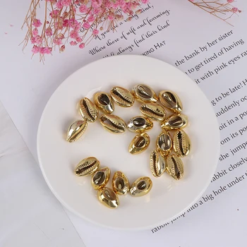 20Pcs DIY Gold/Silver Plated Shell Conch Korálky Cowrie Šperky Plavidlá Príslušenstvo