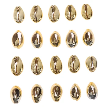20Pcs DIY Gold/Silver Plated Shell Conch Korálky Cowrie Šperky Plavidlá Príslušenstvo
