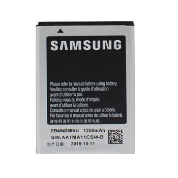 20pcs/veľa Pôvodnej Batérie EB494358VU Pre Samsung Galaxy Ace S5830 S5660 S7250D S5670 i569 I579 GT-S6102 S6818 GT-S5839i 1350mAh