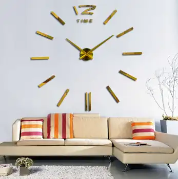 20Sets 3d big akryl zrkadlo nástenné hodiny stručný diy quartz hodinky zátišia hodiny domáce dekorácie obývacia izba nálepky
