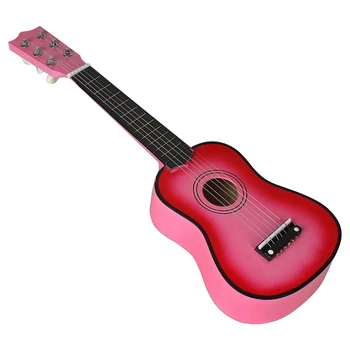 21 Palec Lipa Akustické Gitary, 6 Strún Malé Mini Gitara s Gitarou Vybrať Struny pre Deti detský Darček Začiatočník