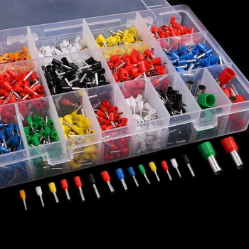 2120 Ks Izolované Kábel Pin Koncového Terminálu Bootlace Kovanie Kit Set Medený Drôt