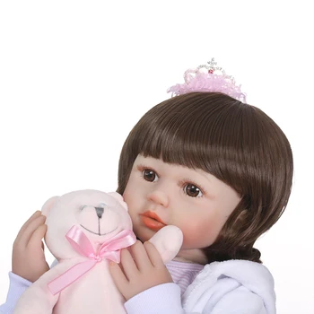23inch Nové princezná Dieťa Reborn Bábiky Menina Detí Najlepší Darček mäkké Silikónové Reborn Bábiky Baby pre Deti Ručné Bonecas darček