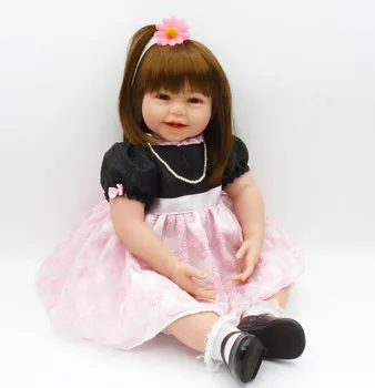 24 inch silikónové bebe Ručné Silikónové reborn super Realistický batoľa Bonecas dievča, chlapec menina narodeniny, Vianoce, darčeky, hračky bábiky